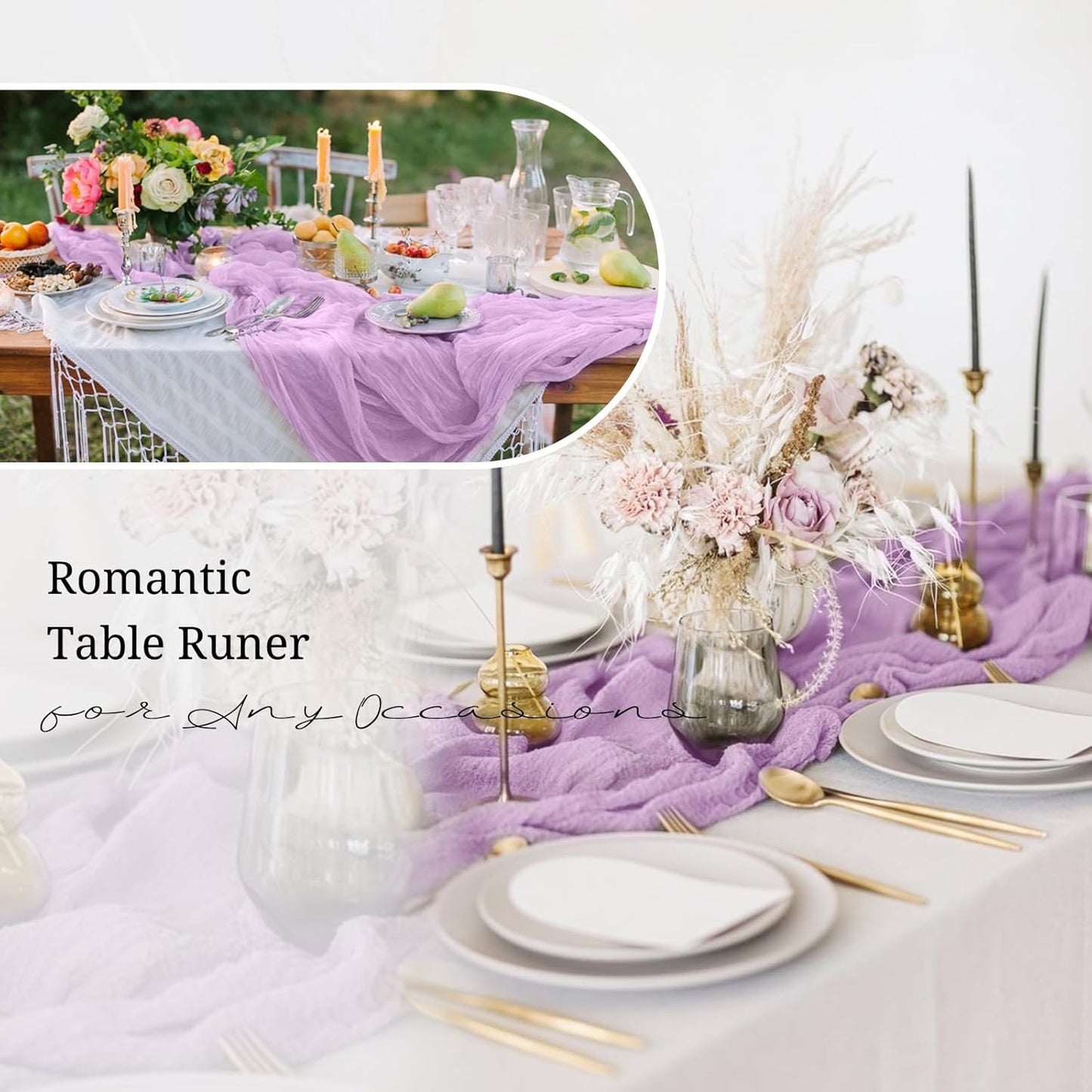 10 Pack Light Yellow Cheesecloth Table Runner 17x108 Inch Semi Sheer Boho Gauze Cheese Cloth Table Runners, for Wedding Bridal Shower Birthday Party Home Decor Garden Farmhouse