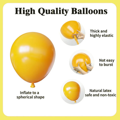 Yellow Balloons Kit, 65Pcs Light Pastel Lemon Yellow Balloons | 12in Yellow Latex Balloons for Birthday Wedding Baby Shower Bride Sunflower Theme Party Decoration