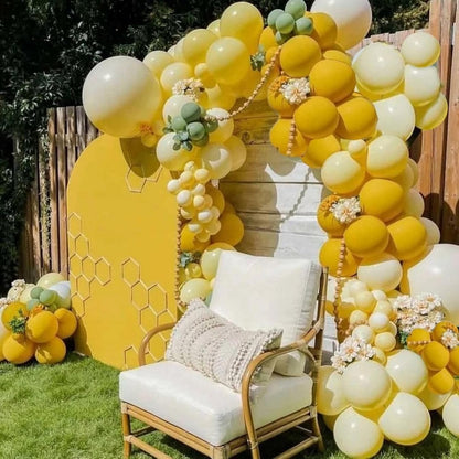 Yellow Balloons Kit, 65Pcs Light Pastel Lemon Yellow Balloons | 12in Yellow Latex Balloons for Birthday Wedding Baby Shower Bride Sunflower Theme Party Decoration