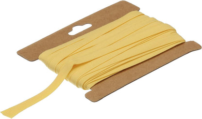 1/4 Inch Double Fold Bias Tape Cotton Continuous Bulk Bias Tape for Sewing,Seaming Quilting Hemming Binding Crafts (Lemon Yellow 6 Yards)
