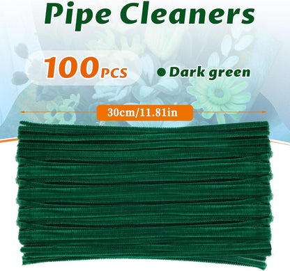 Pipe Cleaners Craft, 100Pcs Yellow Chenille Stems for Craft Supplies | Yellow Pipe Cleaners Bulk for Home Arts and Crafts Supplies, DIY Festivals Bouquet Limpia Pipas for Flower Making