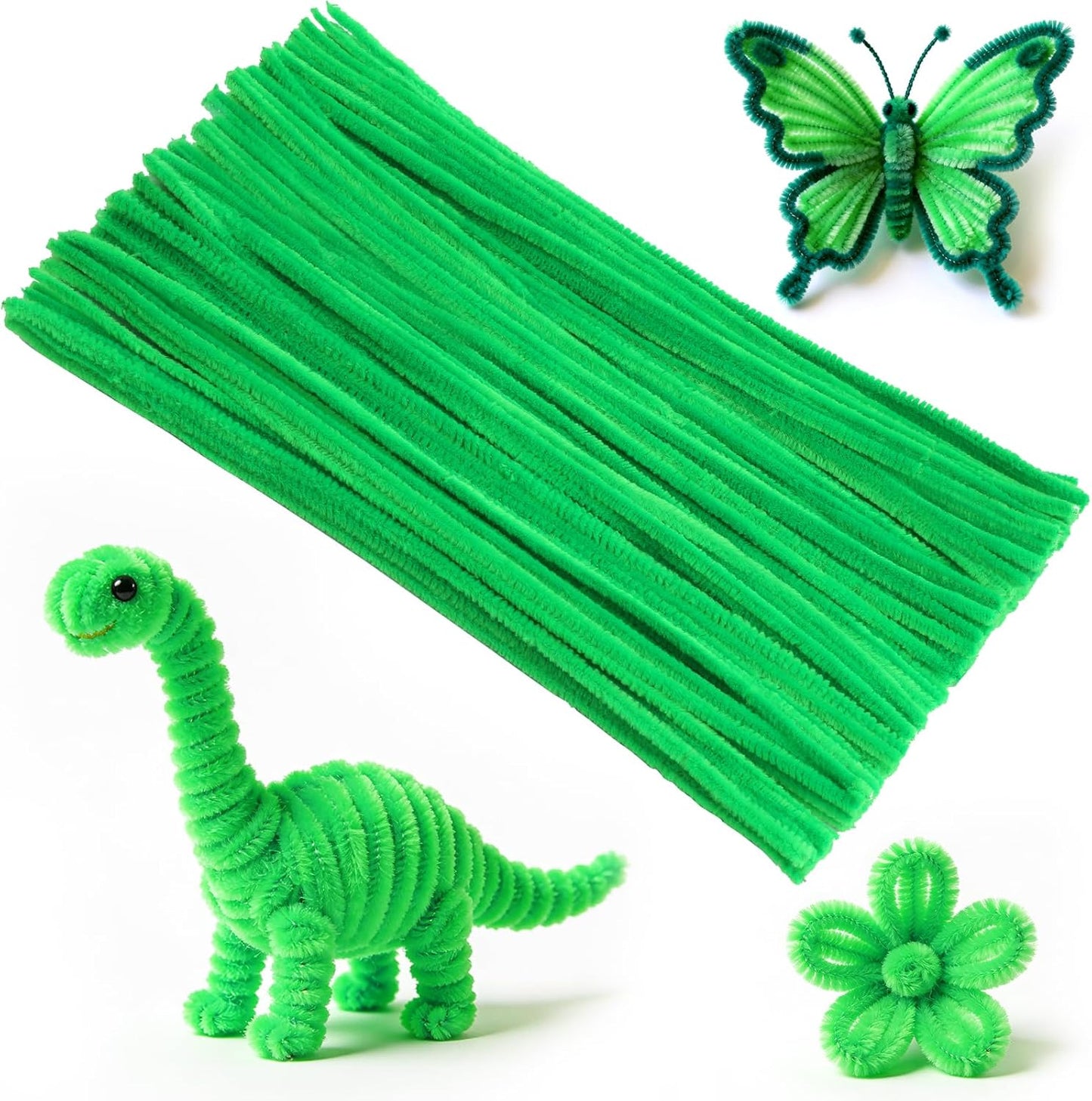 Pipe Cleaners Craft, 100Pcs Yellow Chenille Stems for Craft Supplies | Yellow Pipe Cleaners Bulk for Home Arts and Crafts Supplies, DIY Festivals Bouquet Limpia Pipas for Flower Making
