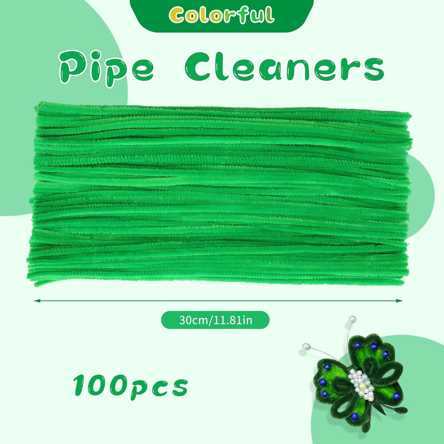 Pipe Cleaners Craft, 100Pcs Yellow Chenille Stems for Craft Supplies | Yellow Pipe Cleaners Bulk for Home Arts and Crafts Supplies, DIY Festivals Bouquet Limpia Pipas for Flower Making