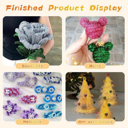 Pipe Cleaners Craft, 100Pcs Yellow Chenille Stems for Craft Supplies | Yellow Pipe Cleaners Bulk for Home Arts and Crafts Supplies, DIY Festivals Bouquet Limpia Pipas for Flower Making
