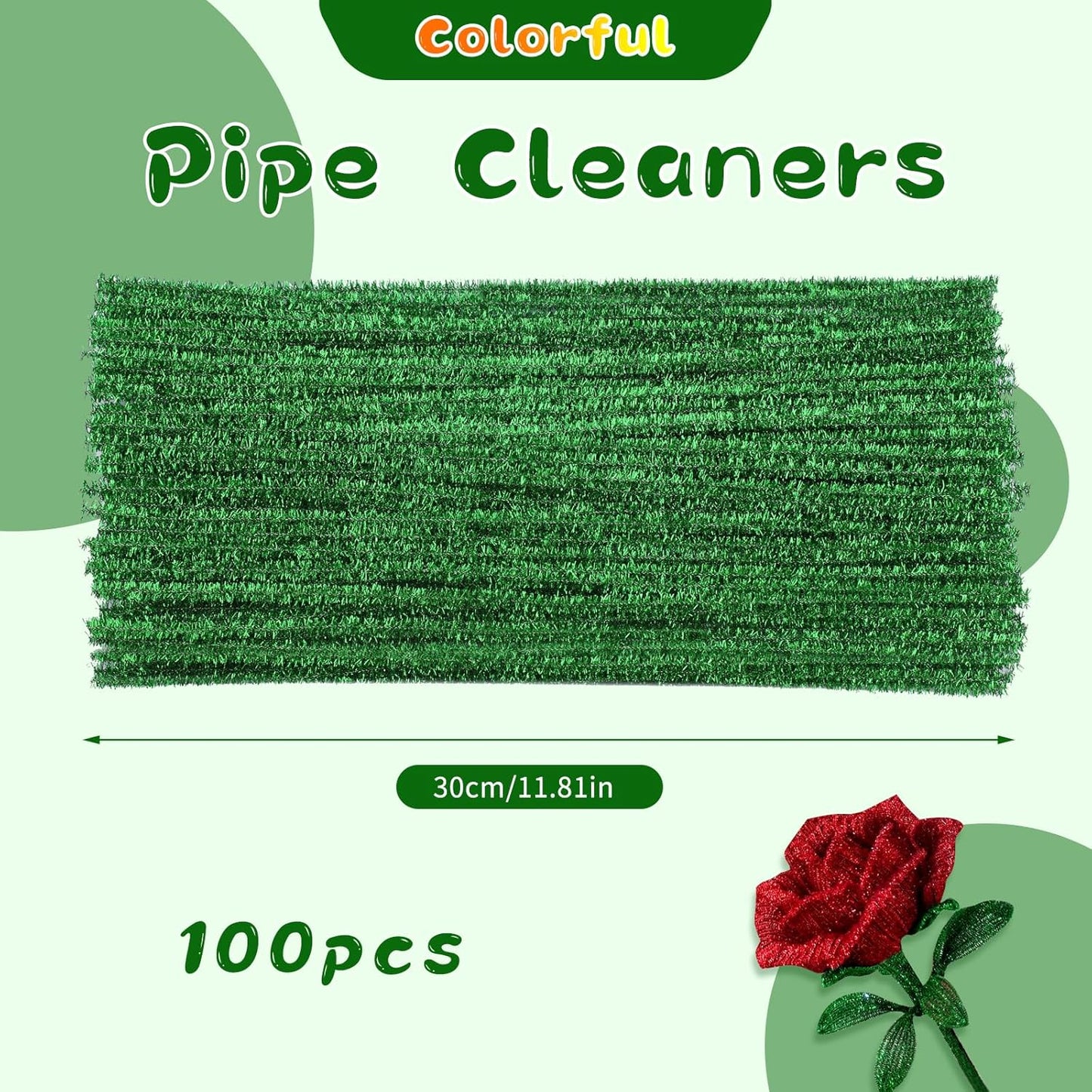 Pipe Cleaners Craft, 100Pcs Yellow Chenille Stems for Craft Supplies | Yellow Pipe Cleaners Bulk for Home Arts and Crafts Supplies, DIY Festivals Bouquet Limpia Pipas for Flower Making