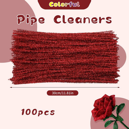 Pipe Cleaners Craft, 100Pcs Yellow Chenille Stems for Craft Supplies | Yellow Pipe Cleaners Bulk for Home Arts and Crafts Supplies, DIY Festivals Bouquet Limpia Pipas for Flower Making