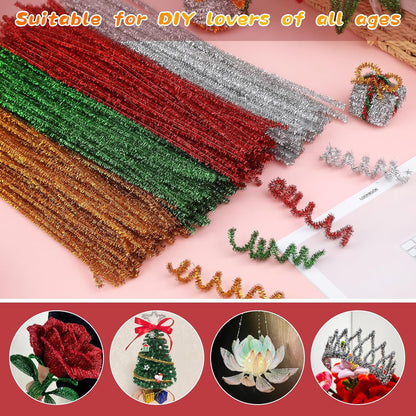 Pipe Cleaners Craft, 100Pcs Yellow Chenille Stems for Craft Supplies | Yellow Pipe Cleaners Bulk for Home Arts and Crafts Supplies, DIY Festivals Bouquet Limpia Pipas for Flower Making