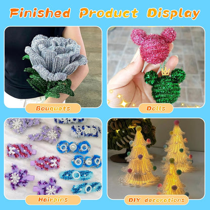 Pipe Cleaners Craft, 100Pcs Yellow Chenille Stems for Craft Supplies | Yellow Pipe Cleaners Bulk for Home Arts and Crafts Supplies, DIY Festivals Bouquet Limpia Pipas for Flower Making