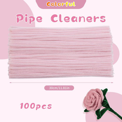 Pipe Cleaners Craft, 100Pcs Yellow Chenille Stems for Craft Supplies | Yellow Pipe Cleaners Bulk for Home Arts and Crafts Supplies, DIY Festivals Bouquet Limpia Pipas for Flower Making