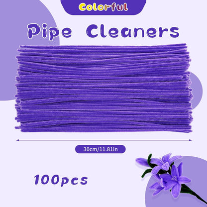 Pipe Cleaners Craft, 100Pcs Yellow Chenille Stems for Craft Supplies | Yellow Pipe Cleaners Bulk for Home Arts and Crafts Supplies, DIY Festivals Bouquet Limpia Pipas for Flower Making