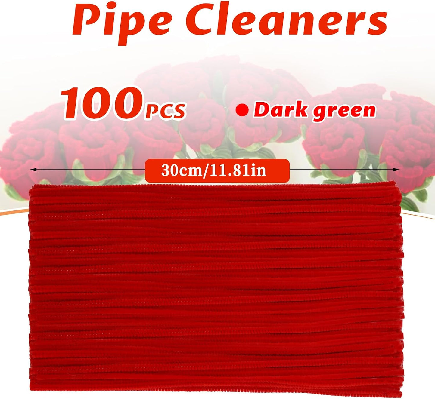 Pipe Cleaners Craft, 100Pcs Yellow Chenille Stems for Craft Supplies | Yellow Pipe Cleaners Bulk for Home Arts and Crafts Supplies, DIY Festivals Bouquet Limpia Pipas for Flower Making