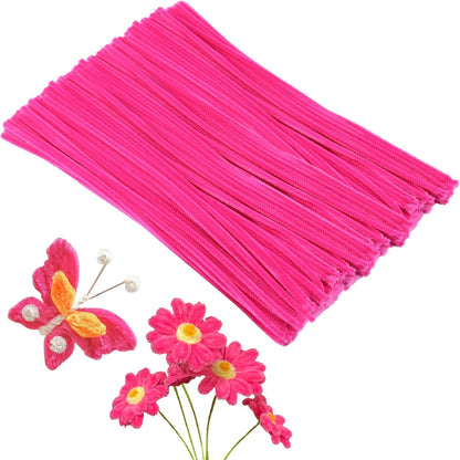 Pipe Cleaners Craft, 100Pcs Yellow Chenille Stems for Craft Supplies | Yellow Pipe Cleaners Bulk for Home Arts and Crafts Supplies, DIY Festivals Bouquet Limpia Pipas for Flower Making