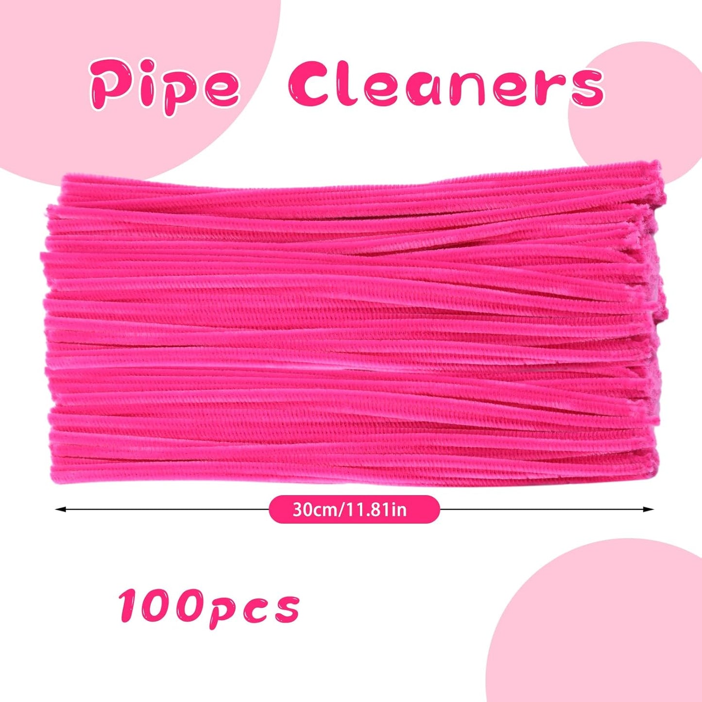 Pipe Cleaners Craft, 100Pcs Yellow Chenille Stems for Craft Supplies | Yellow Pipe Cleaners Bulk for Home Arts and Crafts Supplies, DIY Festivals Bouquet Limpia Pipas for Flower Making