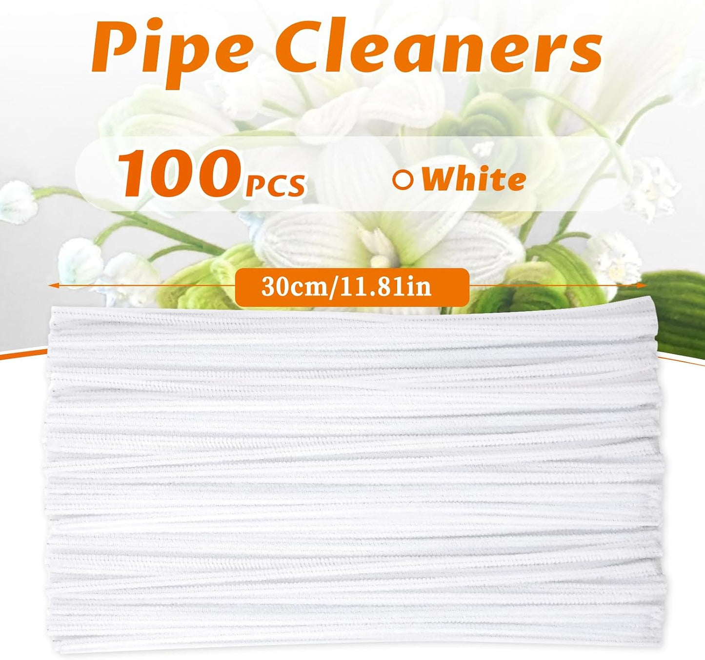 Pipe Cleaners Craft, 100Pcs Yellow Chenille Stems for Craft Supplies | Yellow Pipe Cleaners Bulk for Home Arts and Crafts Supplies, DIY Festivals Bouquet Limpia Pipas for Flower Making