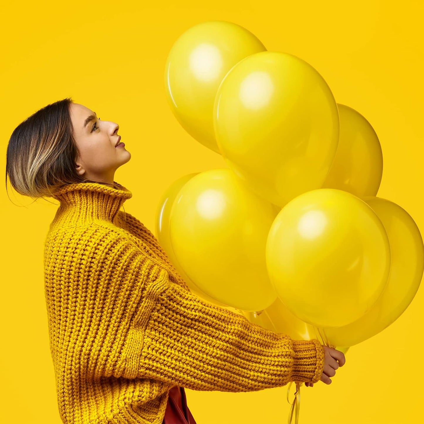 Yellow Balloons Different Sizes 18 12 10 5 Inch Balloon Arch 129pcs | Latex Balloon Garland Arch Kit for Masquerade Gender Reveal Graduation Anniversary Baby Shower Party Decoration