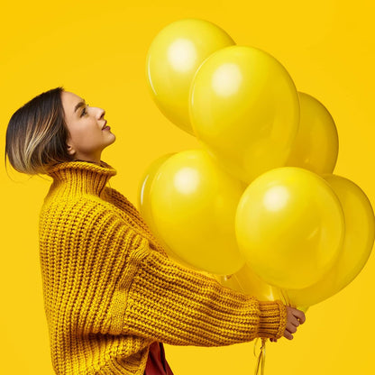 Yellow Balloons Different Sizes 18 12 10 5 Inch Balloon Arch 129pcs | Latex Balloon Garland Arch Kit for Masquerade Gender Reveal Graduation Anniversary Baby Shower Party Decoration