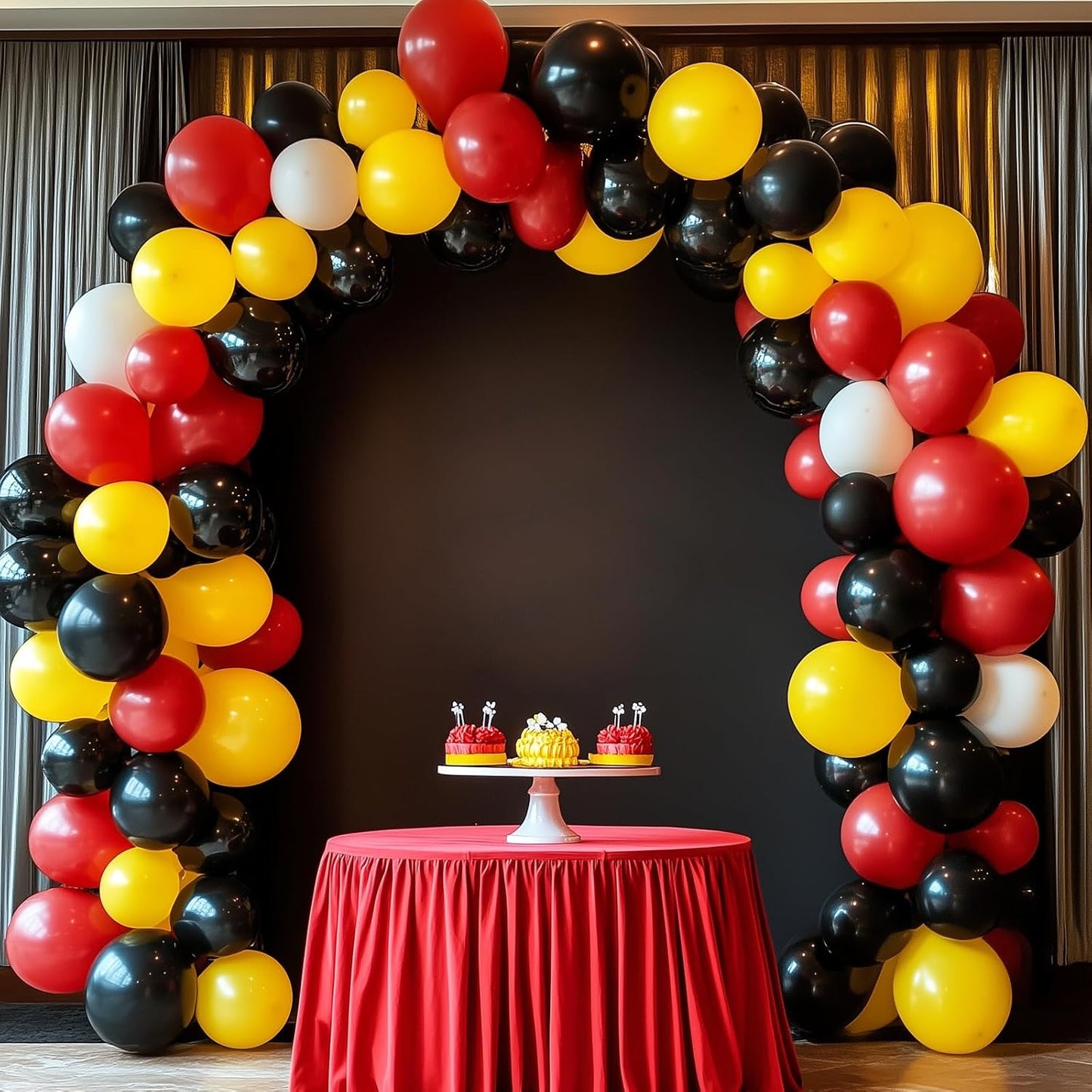 Yellow Balloons Different Sizes 18 12 10 5 Inch Balloon Arch 129pcs | Latex Balloon Garland Arch Kit for Masquerade Gender Reveal Graduation Anniversary Baby Shower Party Decoration