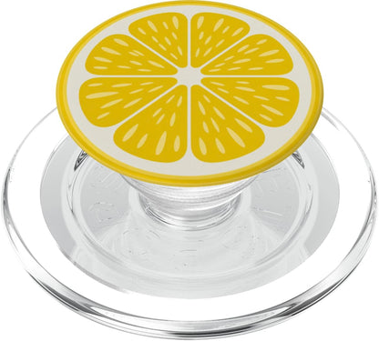 Zesty Lemon Slice Pop Art Summer Yellow Citrus Fruit PopSockets PopGrip for MagSafe
