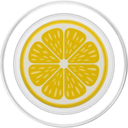Zesty Lemon Slice Pop Art Summer Yellow Citrus Fruit PopSockets PopGrip for MagSafe