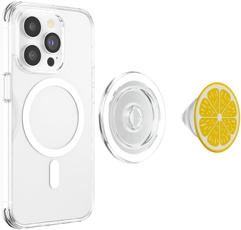Zesty Lemon Slice Pop Art Summer Yellow Citrus Fruit PopSockets PopGrip for MagSafe