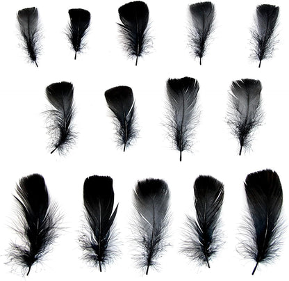 Lamar 300 Pcs Yellow Craft Feathers 2-3 in | Bulk feathers for dream catchers, art projects, DIY crafts, handi crafts, and party decor