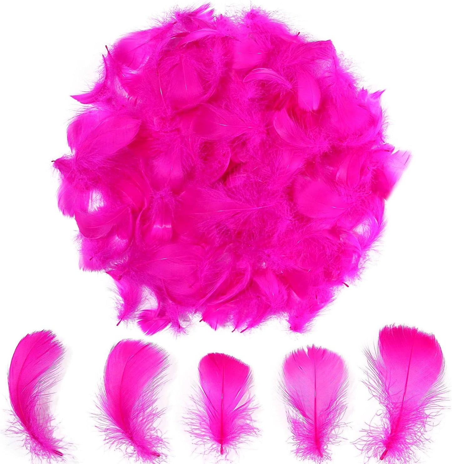 Lamar 300 Pcs Yellow Craft Feathers 2-3 in | Bulk feathers for dream catchers, art projects, DIY crafts, handi crafts, and party decor
