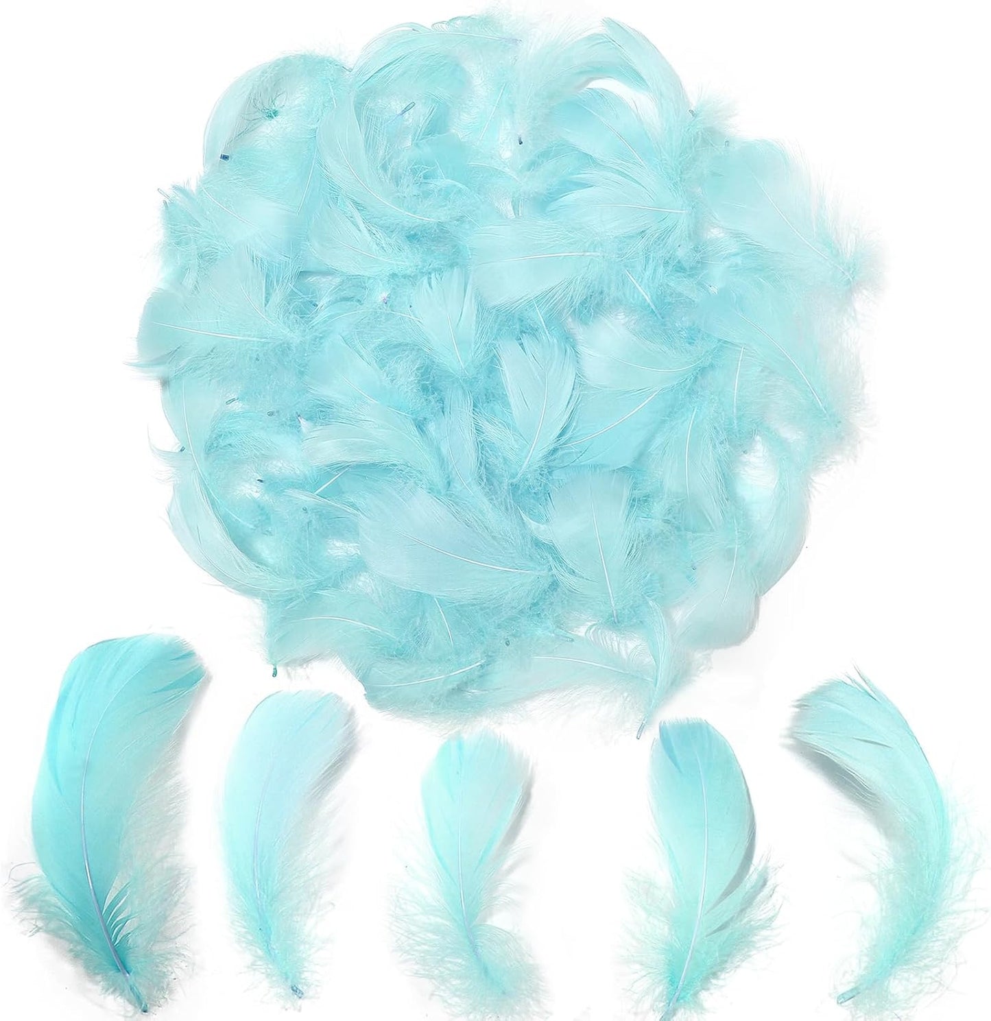 Lamar 300 Pcs Yellow Craft Feathers 2-3 in | Bulk feathers for dream catchers, art projects, DIY crafts, handi crafts, and party decor