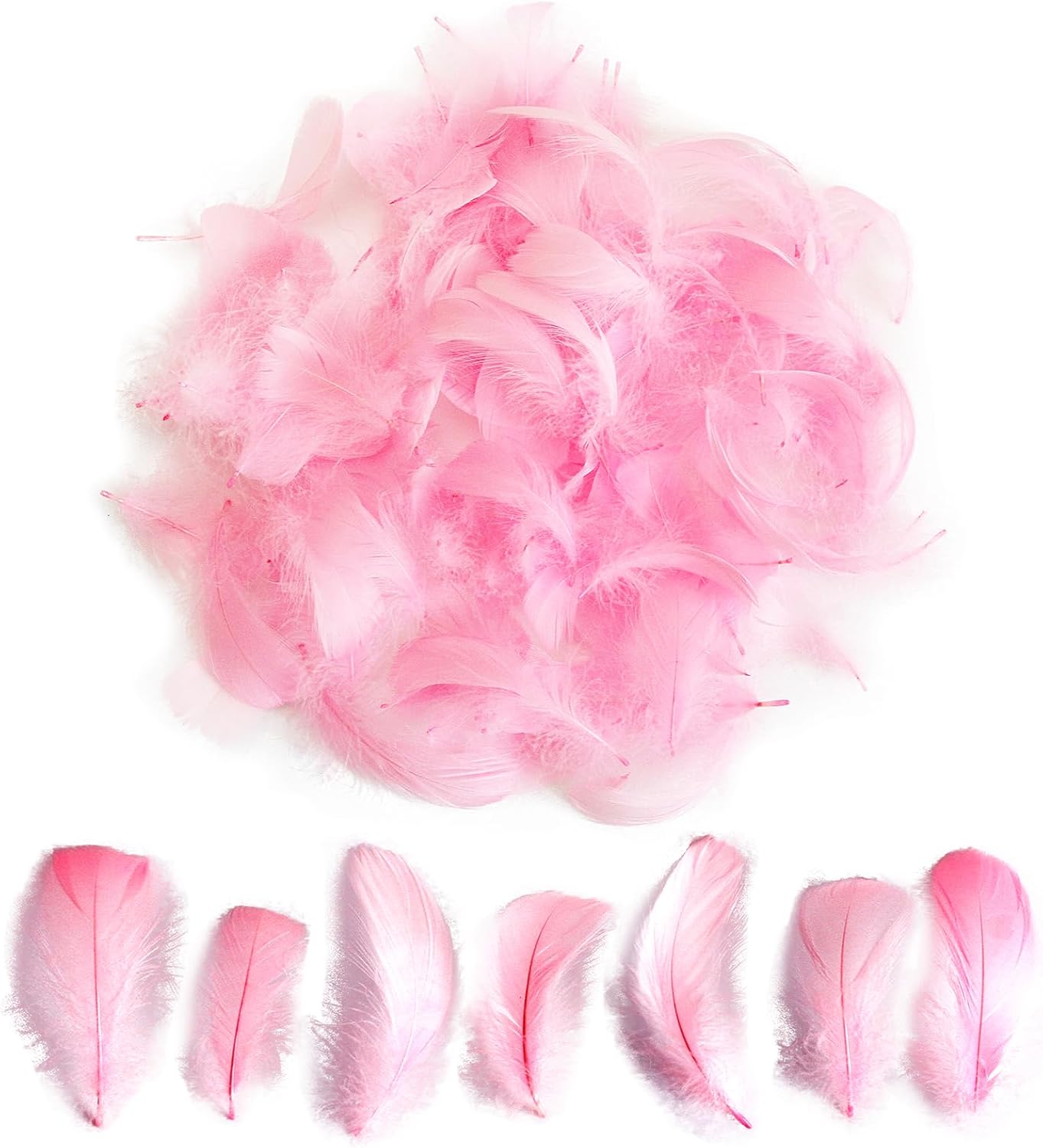 Lamar 300 Pcs Yellow Craft Feathers 2-3 in | Bulk feathers for dream catchers, art projects, DIY crafts, handi crafts, and party decor