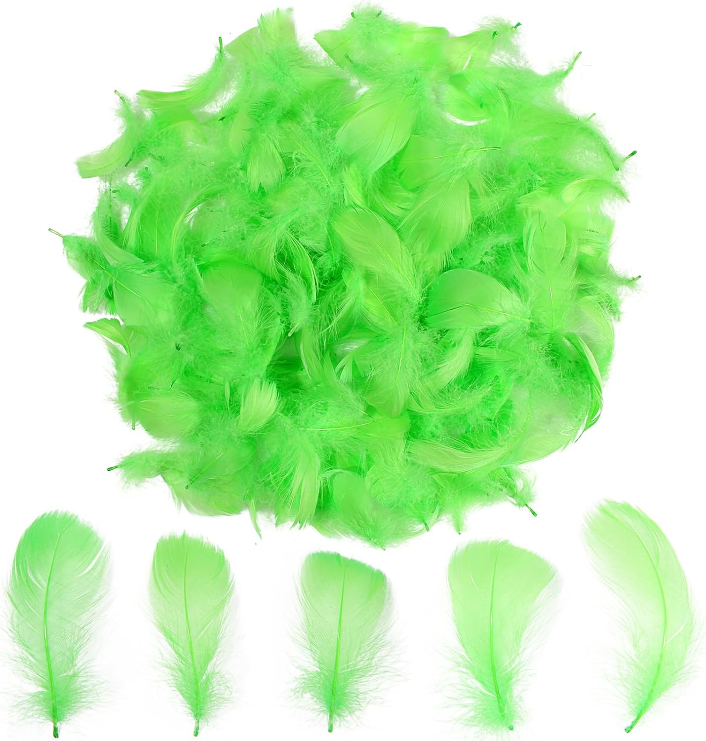 Lamar 300 Pcs Yellow Craft Feathers 2-3 in | Bulk feathers for dream catchers, art projects, DIY crafts, handi crafts, and party decor