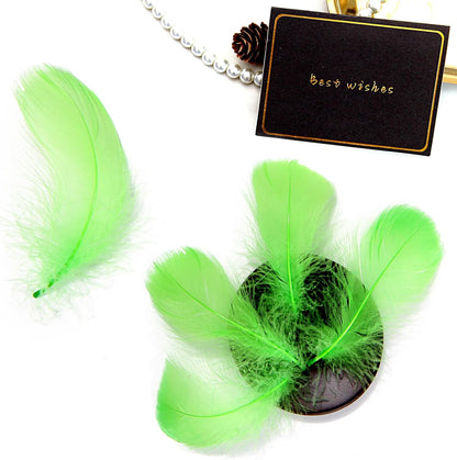Lamar 300 Pcs Yellow Craft Feathers 2-3 in | Bulk feathers for dream catchers, art projects, DIY crafts, handi crafts, and party decor