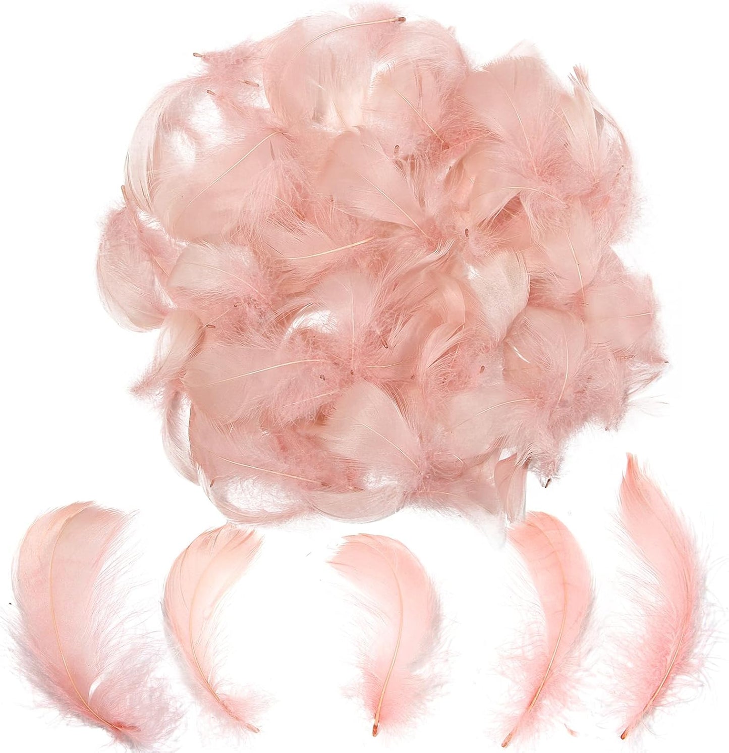 Lamar 300 Pcs Yellow Craft Feathers 2-3 in | Bulk feathers for dream catchers, art projects, DIY crafts, handi crafts, and party decor