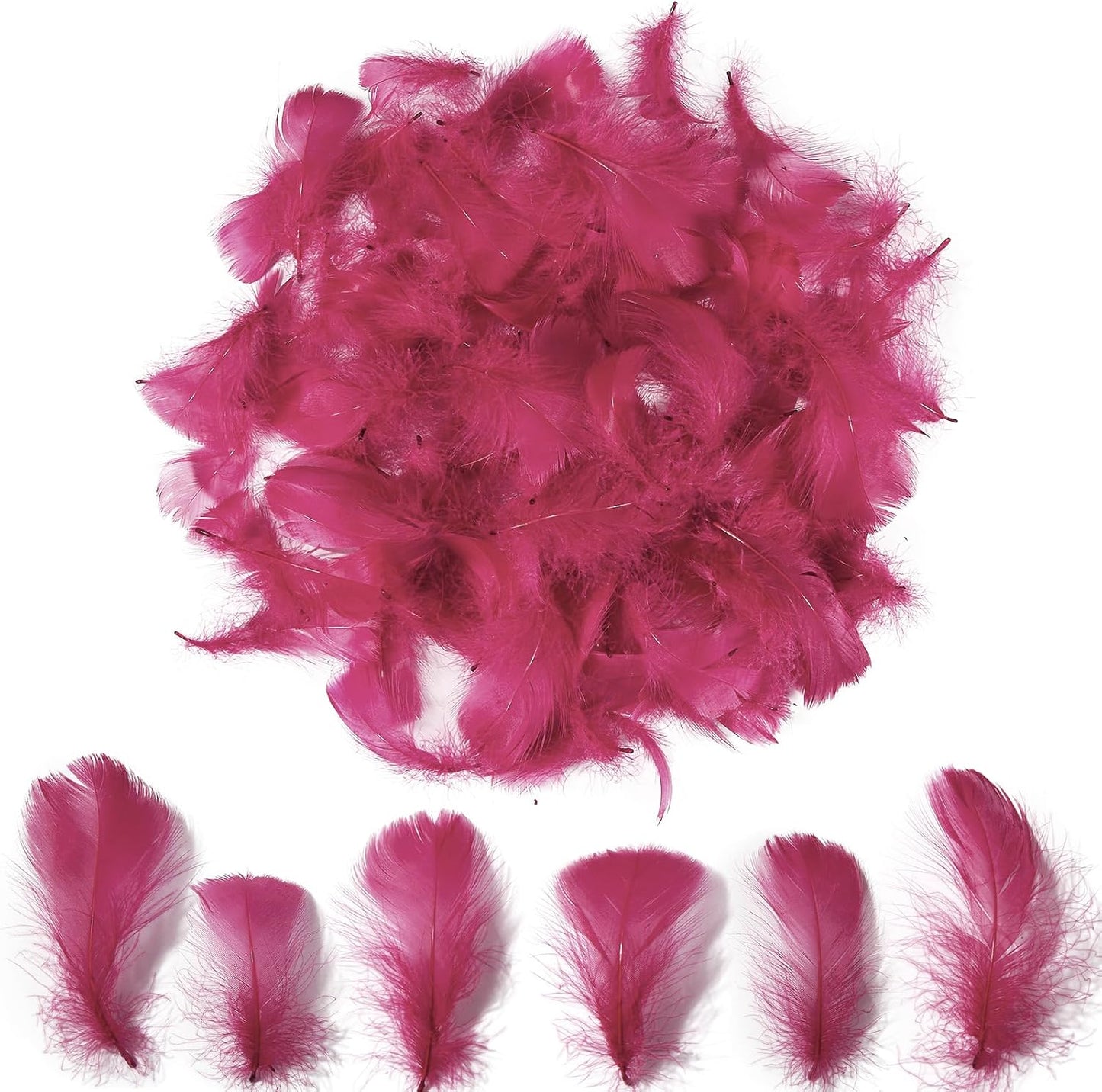 Lamar 300 Pcs Yellow Craft Feathers 2-3 in | Bulk feathers for dream catchers, art projects, DIY crafts, handi crafts, and party decor