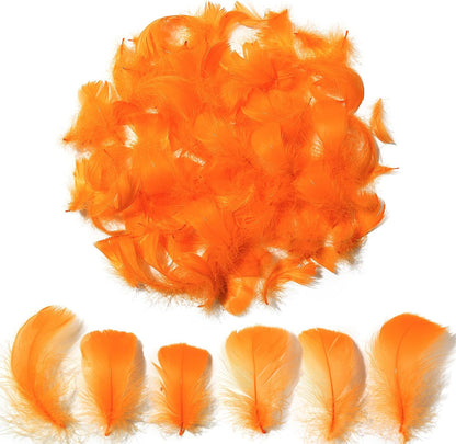 Lamar 300 Pcs Yellow Craft Feathers 2-3 in | Bulk feathers for dream catchers, art projects, DIY crafts, handi crafts, and party decor