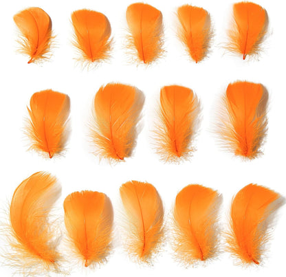 Lamar 300 Pcs Yellow Craft Feathers 2-3 in | Bulk feathers for dream catchers, art projects, DIY crafts, handi crafts, and party decor