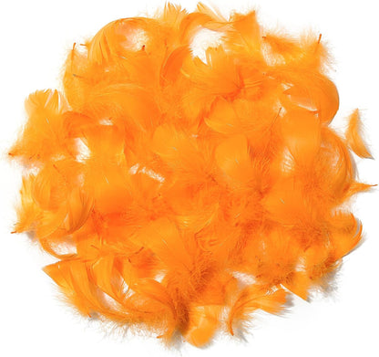 Lamar 300 Pcs Yellow Craft Feathers 2-3 in | Bulk feathers for dream catchers, art projects, DIY crafts, handi crafts, and party decor