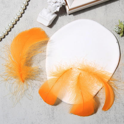 Lamar 300 Pcs Yellow Craft Feathers 2-3 in | Bulk feathers for dream catchers, art projects, DIY crafts, handi crafts, and party decor