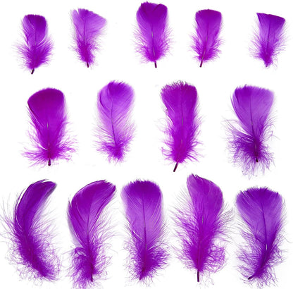 Lamar 300 Pcs Yellow Craft Feathers 2-3 in | Bulk feathers for dream catchers, art projects, DIY crafts, handi crafts, and party decor