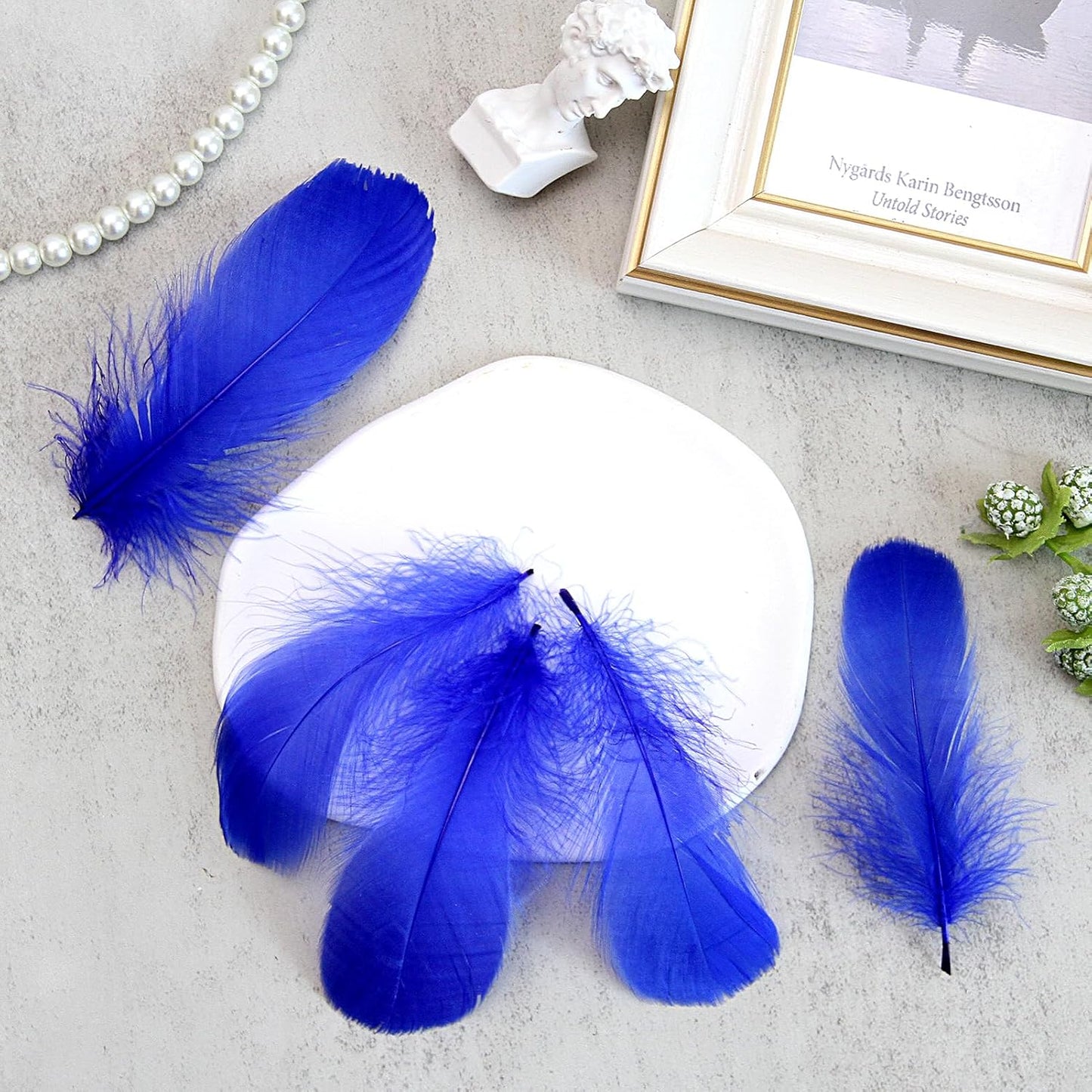 Lamar 300 Pcs Yellow Craft Feathers 2-3 in | Bulk feathers for dream catchers, art projects, DIY crafts, handi crafts, and party decor