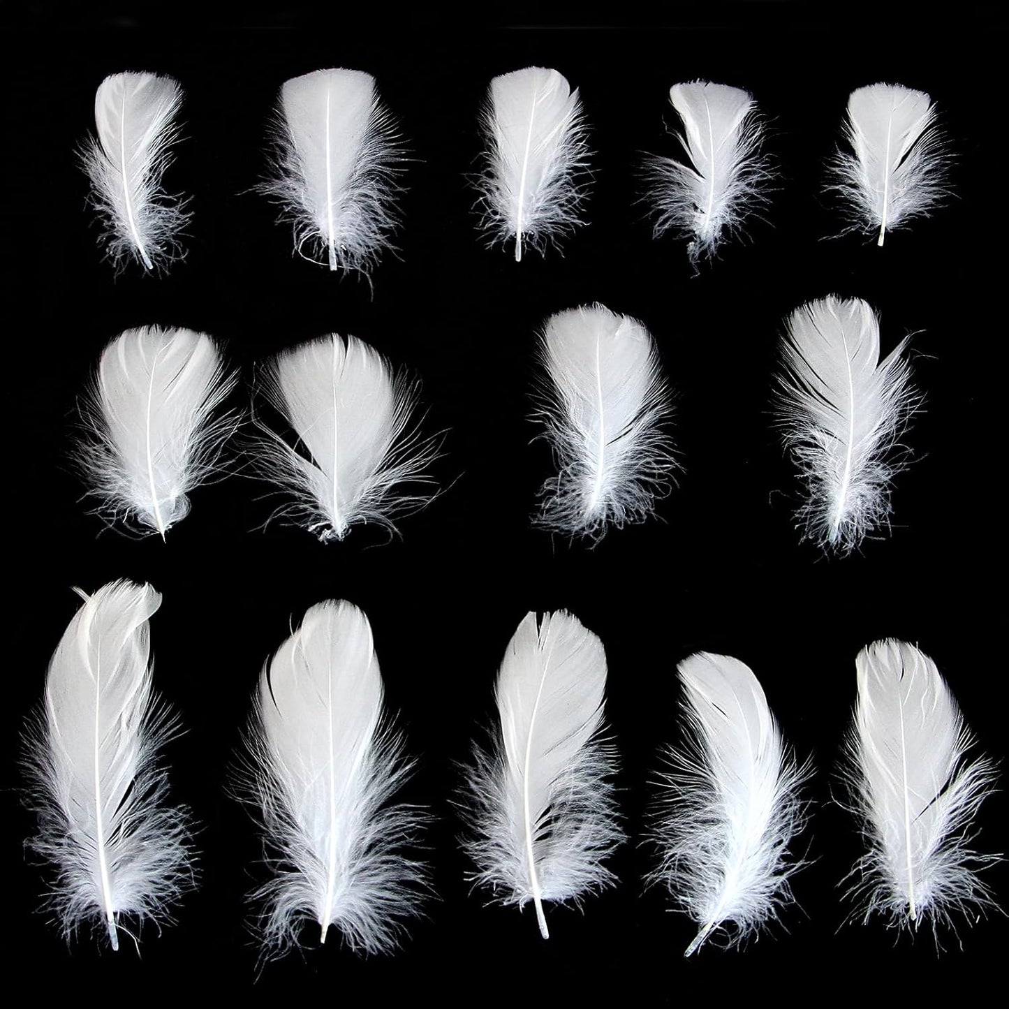 Lamar 300 Pcs Yellow Craft Feathers 2-3 in | Bulk feathers for dream catchers, art projects, DIY crafts, handi crafts, and party decor