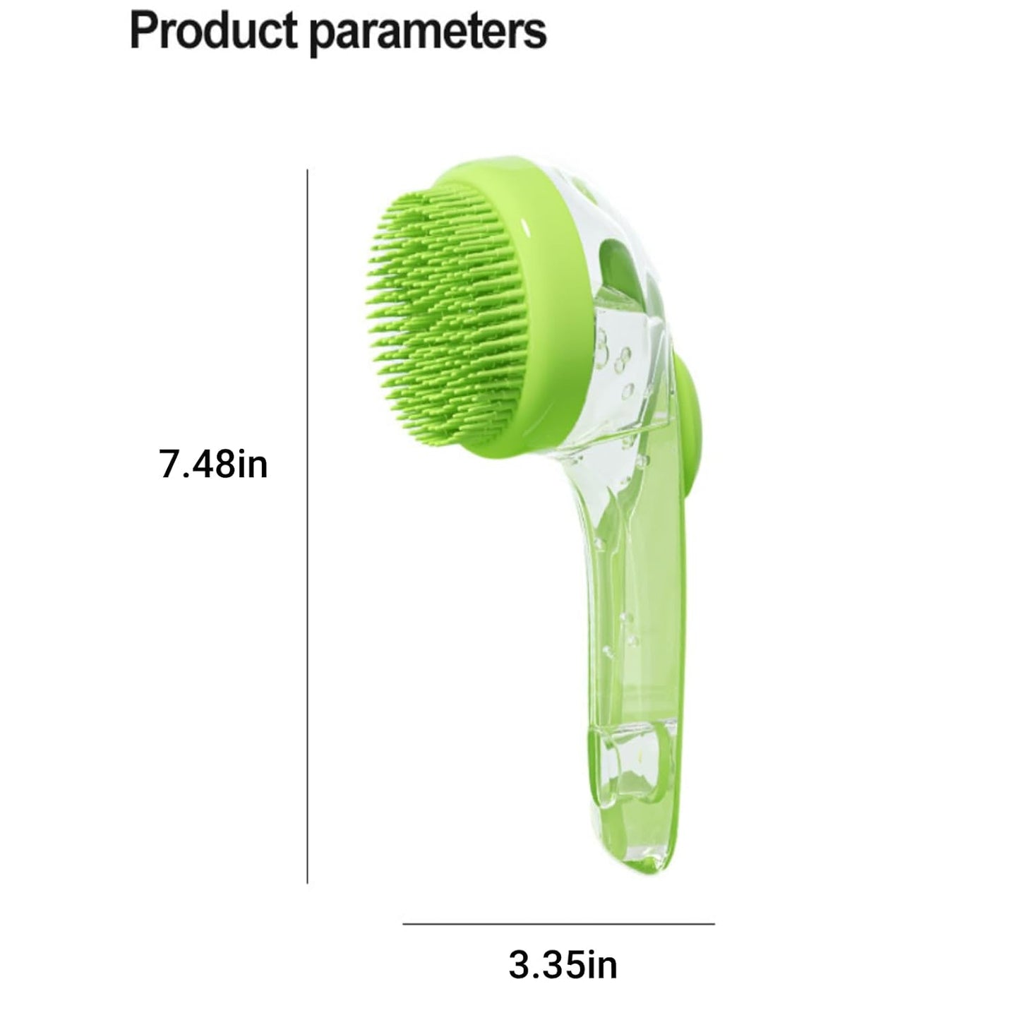 Pet Bath Brush, 2PCS Soft Dog Cat Bath Brush Massage Brush Pet Grooming Kit with Shampoo Dispense for Long and Short Hair (Yellow and Green)
