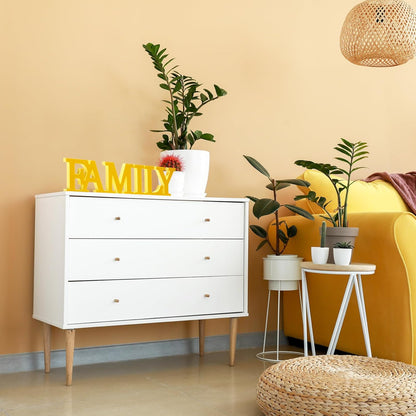 Wooden Home Wall Decor Sign Rustic Family Room Table Decoration Family Letter Signs for Pantry Kitchen Living Room Bedroom Shelf Mantel Fireplace Tables Centerpiece(Yellow)