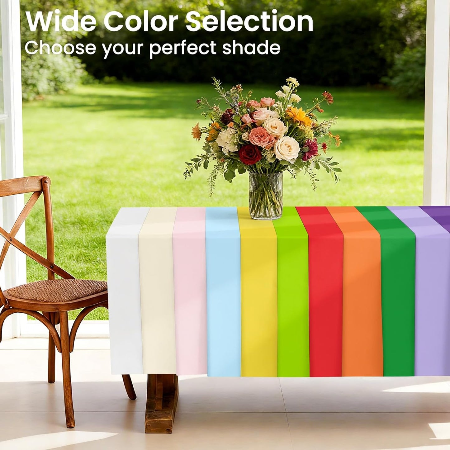 4 Pack Yellow Plastic Table Cloths Disposable, 54 x 108 Inch Rectangle Tablecloth, Easter Party, Decorative Tablecloths Lemon Plastic Cover