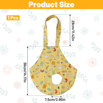 Chicken Holder Bag,Durable Canvas Chicken Purse Carrier Sling | Chicken Carrier Bag for Poultry Transport & Travel,Lightweight and Portable(Yellow, 14.4 x 13.3 Inch)