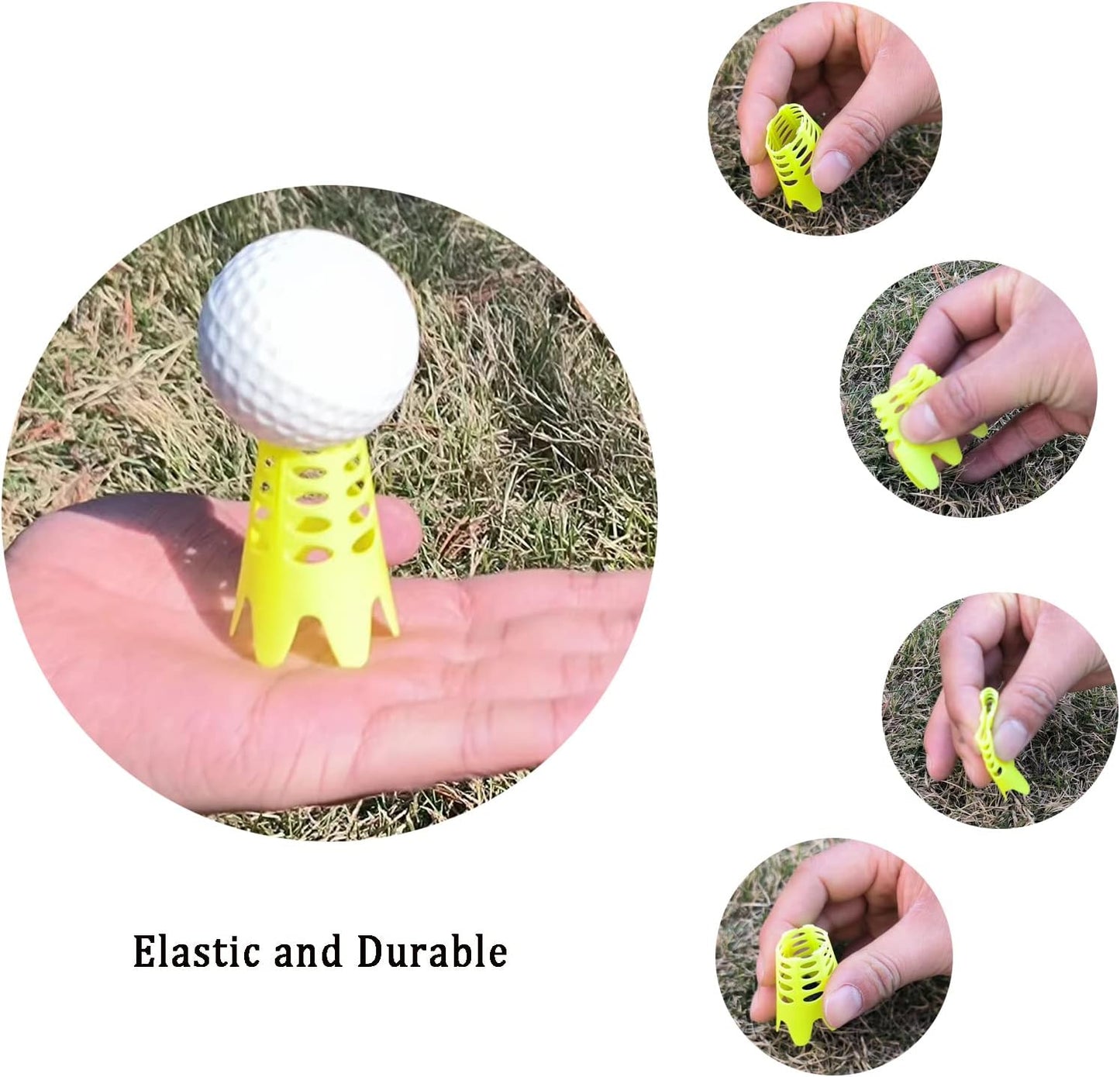 Golf Simulator Tees for Indoor & Outdoor Practice | Plastic Golf Mat Tees for Winter Turf and Driving Range