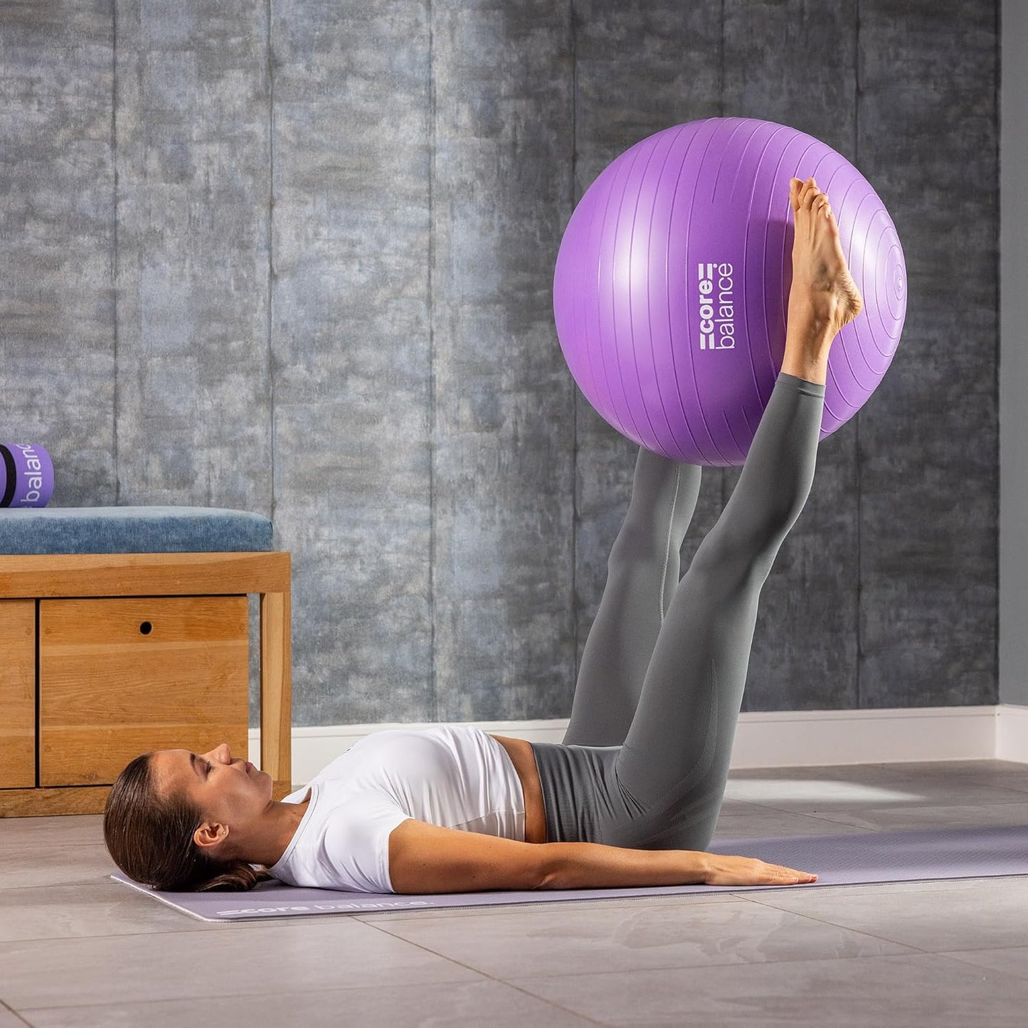 Exercise Ball, Stability Ball for Yoga, Pilates and Fitness, Gym Ball for Home Gym and Office Chair, Training, Physical Therapy, Anti Burst, Pump Included, 55cm 65cm 75cm 85cm