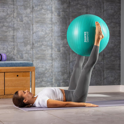 Exercise Ball, Stability Ball for Yoga, Pilates and Fitness, Gym Ball for Home Gym and Office Chair, Training, Physical Therapy, Anti Burst, Pump Included, 55cm 65cm 75cm 85cm