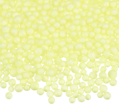 30g Foam Beads, 4-6mm Mini Foam Balls Small Polystyrene Beads for DIY Craft Supplies Wedding Party Decorations, Fluorescent Yellow