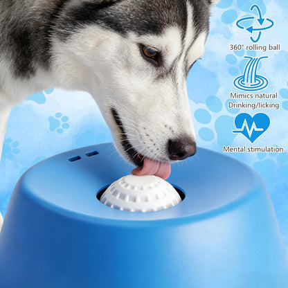 Slow Feeder Dog Bowls for Liquid Treat,Dog Licking Bowl with Rolling Balls,Calming Lick Bowl, Dog Lick Ball Bow for Wet Food Bone Broth & Yogurt for Large Medium Small Puppy Breeds (Yellow)