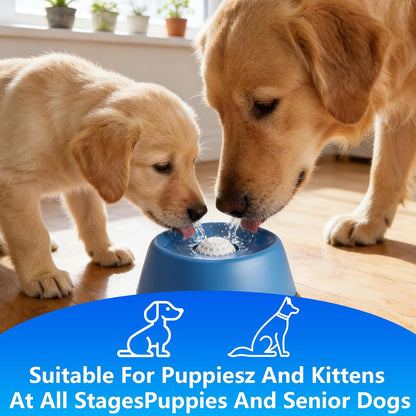 Slow Feeder Dog Bowls for Liquid Treat,Dog Licking Bowl with Rolling Balls,Calming Lick Bowl, Dog Lick Ball Bow for Wet Food Bone Broth & Yogurt for Large Medium Small Puppy Breeds (Yellow)