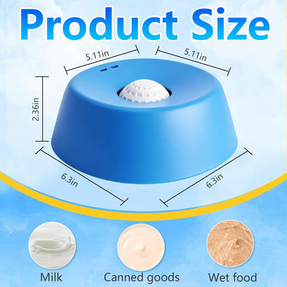 Slow Feeder Dog Bowls for Liquid Treat,Dog Licking Bowl with Rolling Balls,Calming Lick Bowl, Dog Lick Ball Bow for Wet Food Bone Broth & Yogurt for Large Medium Small Puppy Breeds (Yellow)